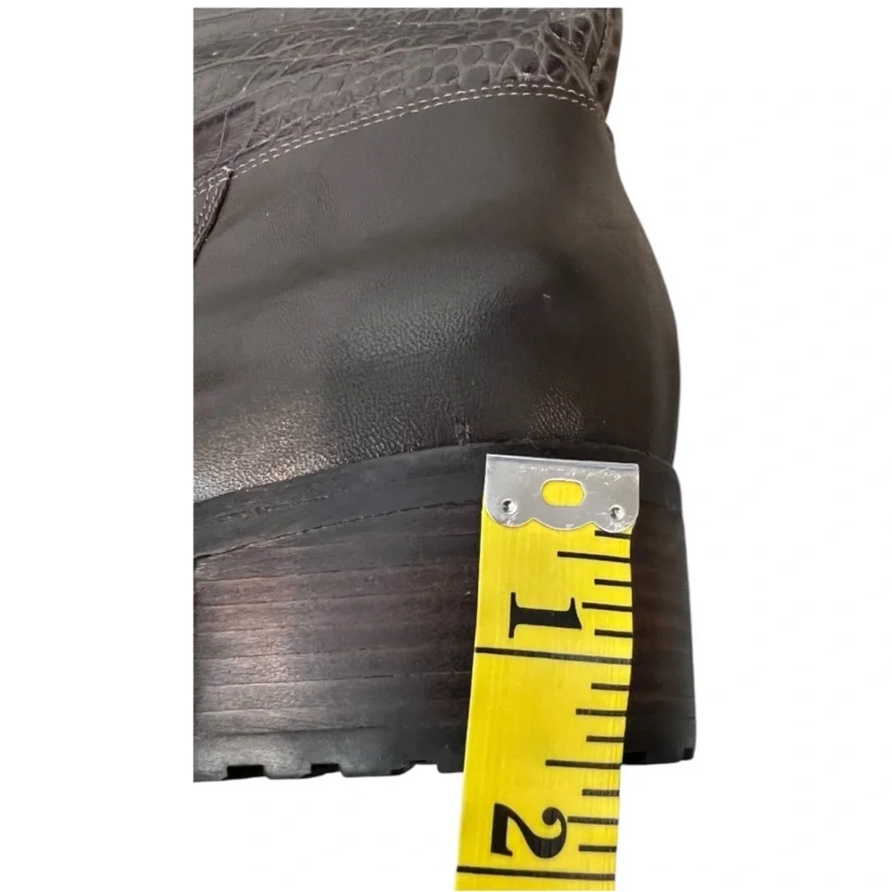 Cole Haan Nike Air crocodile embossed tall riding boots